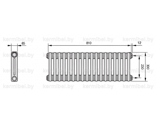 Трубчатый дизайн-радиатор производства ARBONIA (Германия) модель 2030/18/12 с боковой подводкой