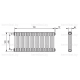 Трубчатый дизайн-радиатор производства ARBONIA (Германия), модель 2050, 16 секций, боковое подключение 12 (слева)/34 (справа)