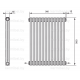 Трубчатый дизайн-радиатор производства ARBONIA (Германия), модель 2150, 12 секций, нижнее разностороннее подключение 24 (слева направо)/42 (справа налево)