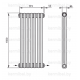 Трубчатый дизайн-радиатор производства ARBONIA (Германия), модель 2150, 7 секций, нижнее разностороннее подключение 24 (слева направо)/42 (справа налево)