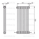 Трубчатый дизайн-радиатор производства ARBONIA (Германия), модель 2150, 7 секций, нижнее разностороннее подключение 24 (слева направо)/42 (справа налево)