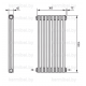 Трубчатый дизайн-радиатор производства ARBONIA (Германия), модель 2150, 8 секций, нижнее разностороннее подключение 24 (слева направо)/42 (справа налево)