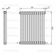 Трубчатый дизайн-радиатор производства ARBONIA (Германия) модель 2180/12/42 с нижней разносторонней подводкой