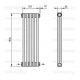 Трубчатый дизайн-радиатор производства ARBONIA (Германия) модель 2180/5/42 с нижней разносторонней подводкой