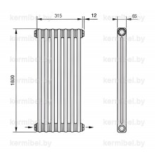 Трубчатый дизайн-радиатор производства ARBONIA (Германия) модель 2180/7/42 с нижней разносторонней подводкой