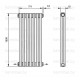 Трубчатый дизайн-радиатор производства ARBONIA (Германия) модель 2180/7/42 с нижней разносторонней подводкой