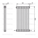 Трубчатый дизайн-радиатор производства ARBONIA (Германия) модель 2180/8/42 с нижней разносторонней подводкой