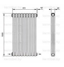 Трубчатый дизайн-радиатор производства ARBONIA (Германия) модель 2180/9/42 с нижней разносторонней подводкой