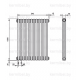 Трубчатый дизайн-радиатор производства ARBONIA (Германия) модель 2180/12/69 с нижней подводкой