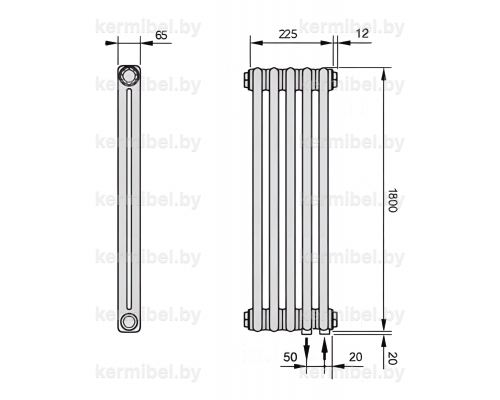 Трубчатый дизайн-радиатор производства ARBONIA (Германия) модель 2180/5/69 с нижней подводкой