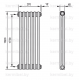 Трубчатый дизайн-радиатор производства ARBONIA (Германия), модель 2180, 6 секций, боковое подключение 12 (слева)/34 (справа)