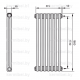 Трубчатый дизайн-радиатор производства ARBONIA (Германия), модель 2180, 7 секций, боковое подключение 12 (слева)/34 (справа)