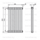 Трубчатый дизайн-радиатор производства ARBONIA (Германия), модель 2180, 9 секций, боковое подключение 12 (слева)/34 (справа)