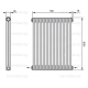 Трубчатый дизайн-радиатор производства ARBONIA (Германия), модель 2200, 12 секций, нижнее разностороннее подключение 24 (слева направо)/42 (справа налево)