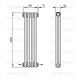 Трубчатый дизайн-радиатор производства ARBONIA (Германия), модель 2200, 4 секции, нижнее разностороннее подключение 24 (слева направо)/42 (справа налево)