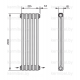 Трубчатый дизайн-радиатор производства ARBONIA (Германия), модель 2200, 5 секций, нижнее разностороннее подключение 24 (слева направо)/42 (справа налево)