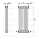 Трубчатый дизайн-радиатор производства ARBONIA (Германия), модель 2200, 6 секций, нижнее разностороннее подключение 24 (слева направо)/42 (справа налево)