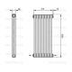 Трубчатый дизайн-радиатор производства ARBONIA (Германия), модель 2200, 7 секций, нижнее разностороннее подключение 24 (слева направо)/42 (справа налево)