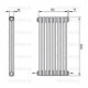 Трубчатый дизайн-радиатор производства ARBONIA (Германия), модель 2200, 8 секций, нижнее разностороннее подключение 24 (слева направо)/42 (справа налево)