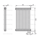 Трубчатый дизайн-радиатор производства ARBONIA (Германия, модель 2200, 10 секций, нижнее подключение 69 (слева)/89 (справа)