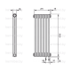 Трубчатый дизайн-радиатор производства ARBONIA (Германия), модель 2200, 6 секций, нижнее подключение 69 (слева)/89 (справа)