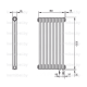 Трубчатый дизайн-радиатор производства ARBONIA (Германия), модель 2200, 8 секций, нижнее подключение 69 (слева)/89 (справа)