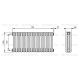 Трубчатый дизайн-радиатор производства ARBONIA (Германия), модель 3050, 16 секций, боковое подключение 12 (слева)/34 (справа)