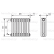 Трубчатый дизайн-радиатор производства ARBONIA (Германия), модель 3050, 8 секций, боковое подключение 12 (слева)/34 (справа)