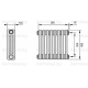 Трубчатый дизайн-радиатор производства ARBONIA (Германия), модель 3050, 8 секций, боковое подключение 12 (слева)/34 (справа)