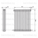 Трубчатый дизайн-радиатор производства ARBONIA (Германия), модель 3180, 12 секций, нижнее разностороннее подключение 24 (слева направо)/42 (справа налево)