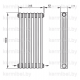 Трубчатый дизайн-радиатор производства ARBONIA (Германия), модель 3180, 7 секций, нижнее разностороннее подключение 24 (слева направо)/42 (справа налево)
