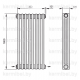 Трубчатый дизайн-радиатор производства ARBONIA (Германия), модель 3180, 8 секций, нижнее разностороннее подключение 24 (слева направо)/42 (справа налево)
