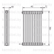 Трубчатый дизайн-радиатор производства ARBONIA (Германия), модель 3180, 9 секций, нижнее разностороннее подключение 24 (слева направо)/42 (справа налево)