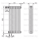 Трубчатый дизайн-радиатор производства ARBONIA (Германия) модель 3180/7/69 с нижней подводкой
