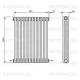 Трубчатый дизайн-радиатор производства ARBONIA (Германия) модель 3200/12/24 с нижней разносторонней подводкой