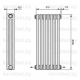 Трубчатый дизайн-радиатор производства ARBONIA (Германия) модель 3200/7/24 с нижней разносторонней подводкой