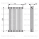 Трубчатый дизайн-радиатор производства ARBONIA (Германия) модель 3200/9/24 с нижней разносторонней подводкой