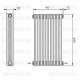 Трубчатый дизайн-радиатор производства ARBONIA (Германия) модель 3200/9/24 с нижней разносторонней подводкой