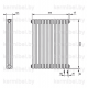 Трубчатый дизайн-радиатор производства ARBONIA (Германия) модель 3200/12/69 с нижней подводкой