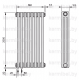 Трубчатый дизайн-радиатор производства ARBONIA (Германия) модель 3200/8/69 с нижней подводкой