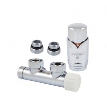 Узел подключения SCHLOSSER DUO-PLEX хром угловой, левый