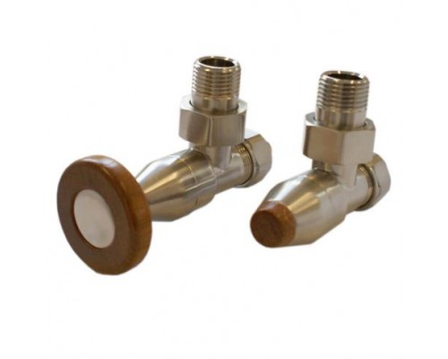 Термостатический комплект  угловой  SCHLOSSER PRESTIGE.  Сталь-дерево