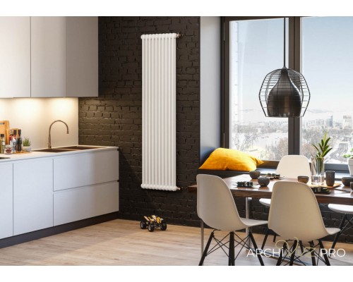 Трубчатый дизайн-радиатор производства ARBONIA (Германия), модель 2180, 10 секций, боковое подключение 12 (слева)/34 (справа)